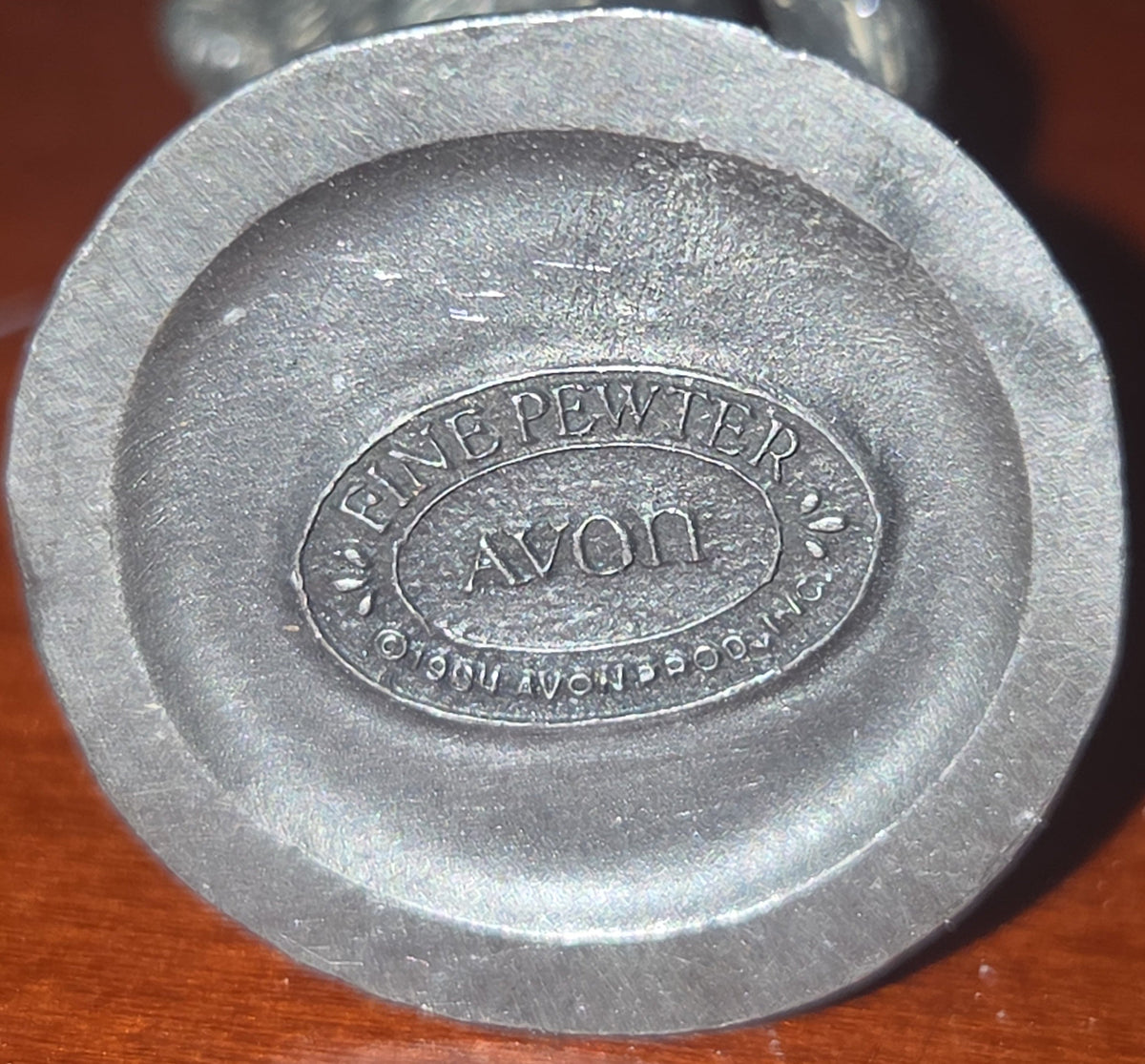Vintage Avon Pewter Benjamin Bearington Little Bear Report Card Day Flowers