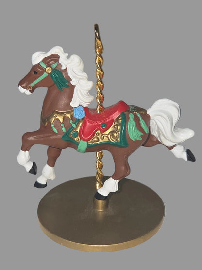 Vintage Hallmark Keepsake Ornanents Carousel Horses Complete Series Set of 4 No Boxes ho67