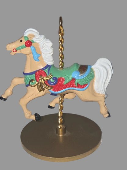 Vintage Hallmark Keepsake Ornanents Carousel Horses Complete Series Set of 4 No Boxes ho67