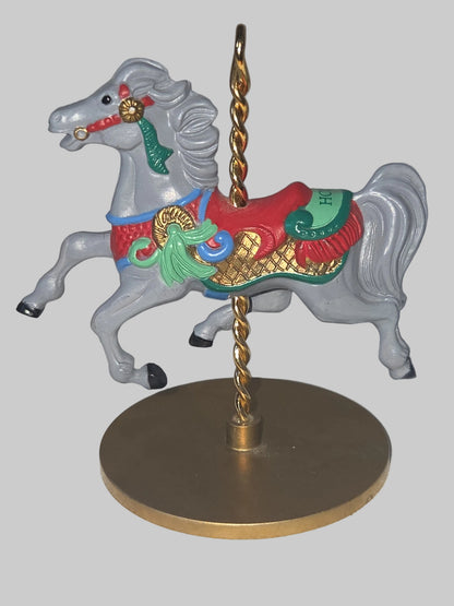 Vintage Hallmark Keepsake Ornanents Carousel Horses Complete Series Set of 4 No Boxes ho67