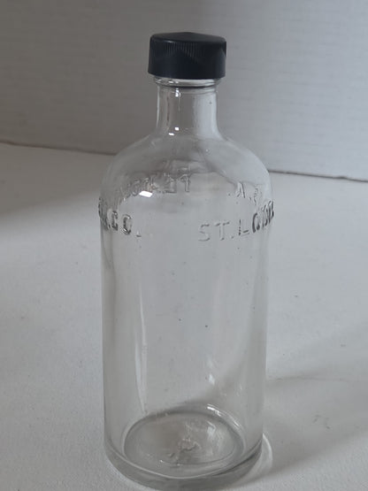 Vintage Medicine Bottle Peacock Chem. Co. St. Louis, USA 6 Inches tall Owens vmb11