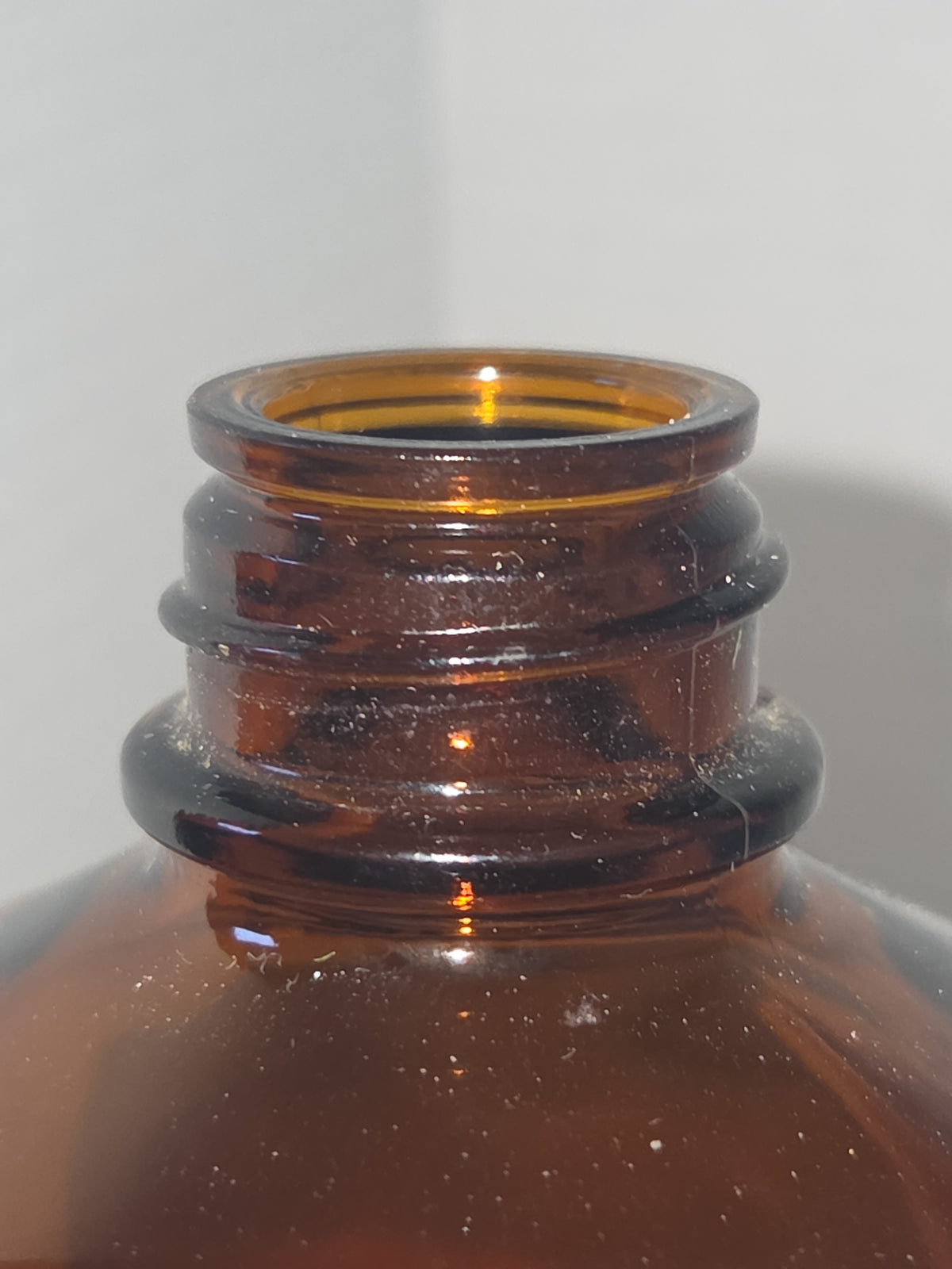 Vintage Medicine Bottle Amber Glass blake laboratory oval or Serum shaped