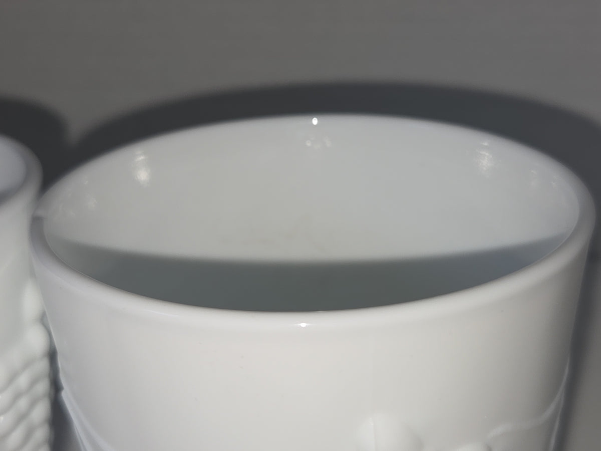 Vintage Milk Glass Indiana Glass Colony Harvest Grape Pattern Set of two 12 oz Water Glass
