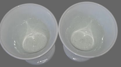 Vintage Milk Glass Indiana Glass Colony Harvest Grape Pattern Footed Water Goblets Set Of 2