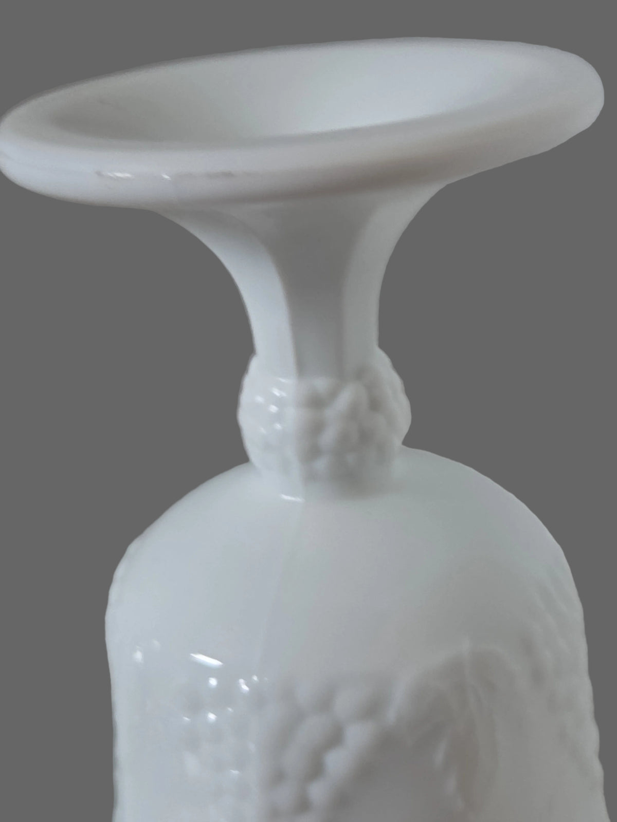 Vintage Milk Glass Indiana Glass Colony Harvest Grape Pattern Footed Water Goblets Set Of 2