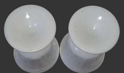 Vintage Milk Glass Indiana Glass Colony Harvest Grape Pattern Footed Water Goblets Set Of 2