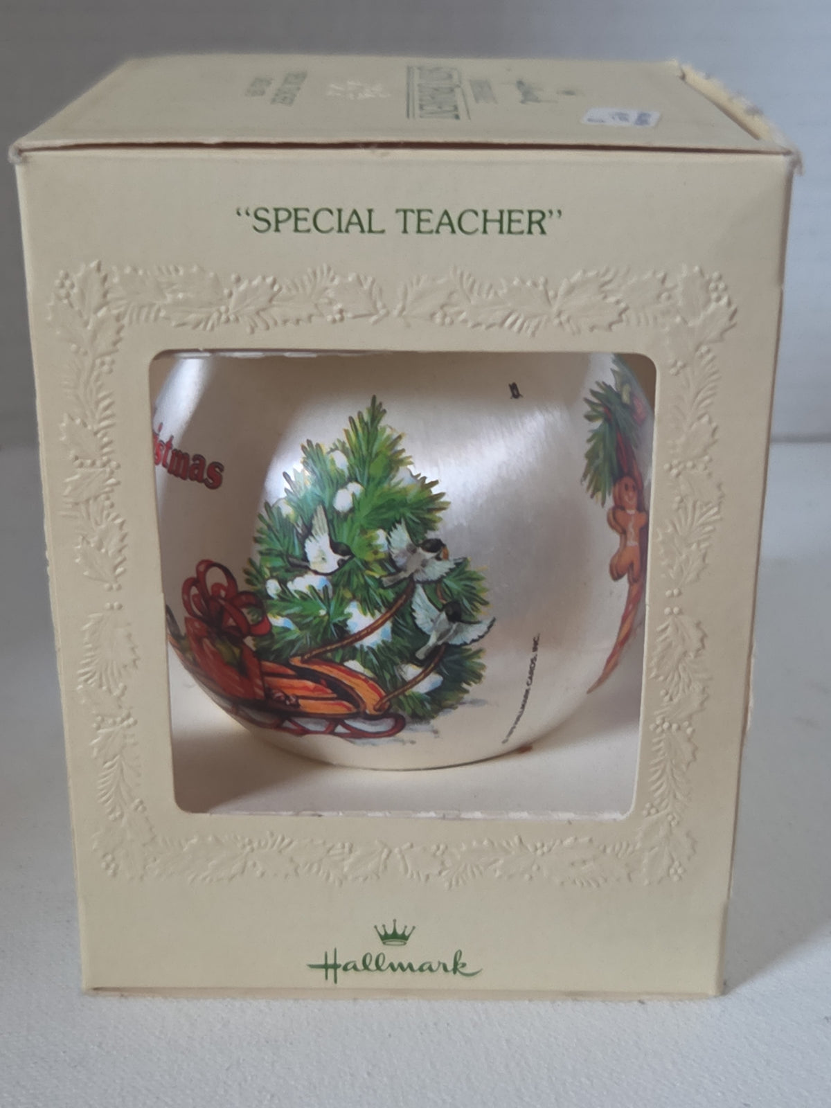 Vintage Hallmark Christmas Satin Ornament 1979 To A Special Teacher Racoon (Copy)