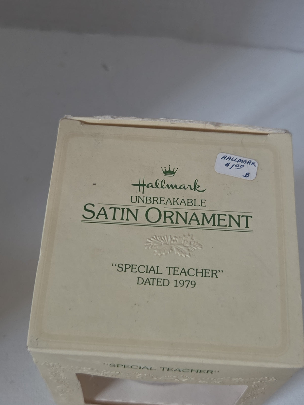 Vintage Hallmark Christmas Satin Ornament 1979 To A Special Teacher Racoon (Copy)