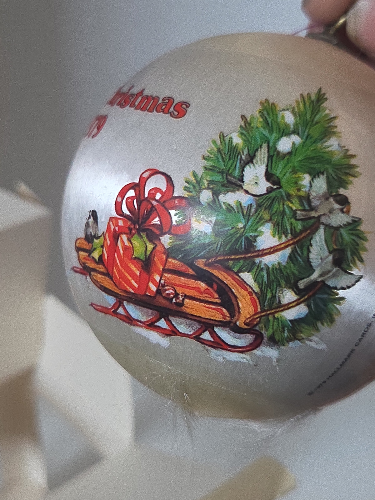 Vintage Hallmark Christmas Satin Ornament 1979 To A Special Teacher Racoon (Copy)