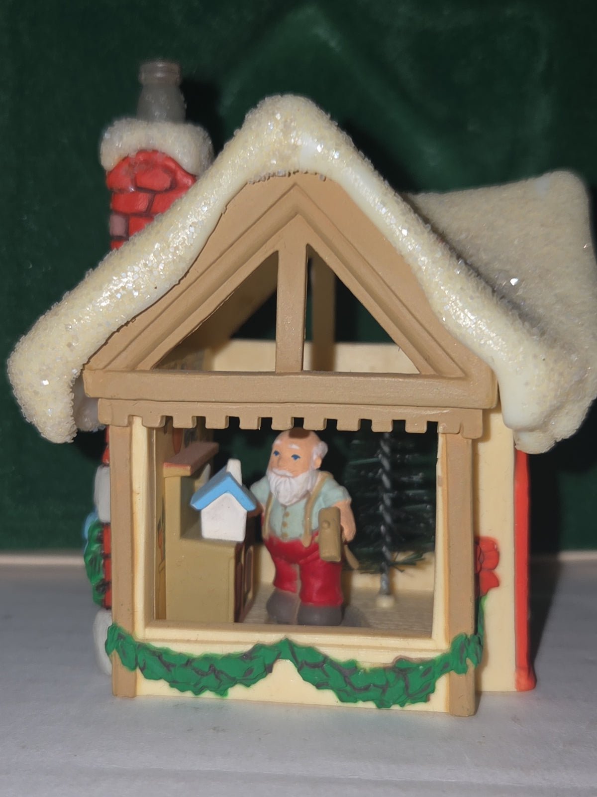 Vintage Hallmark Keepsake Ornament Workshop Santa's with Box 1982