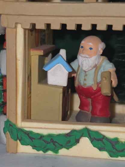 Vintage Hallmark Keepsake Ornament Workshop Santa's with Box 1982