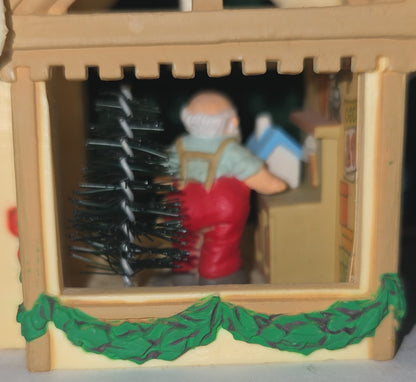 Vintage Hallmark Keepsake Ornament Workshop Santa's with Box 1982