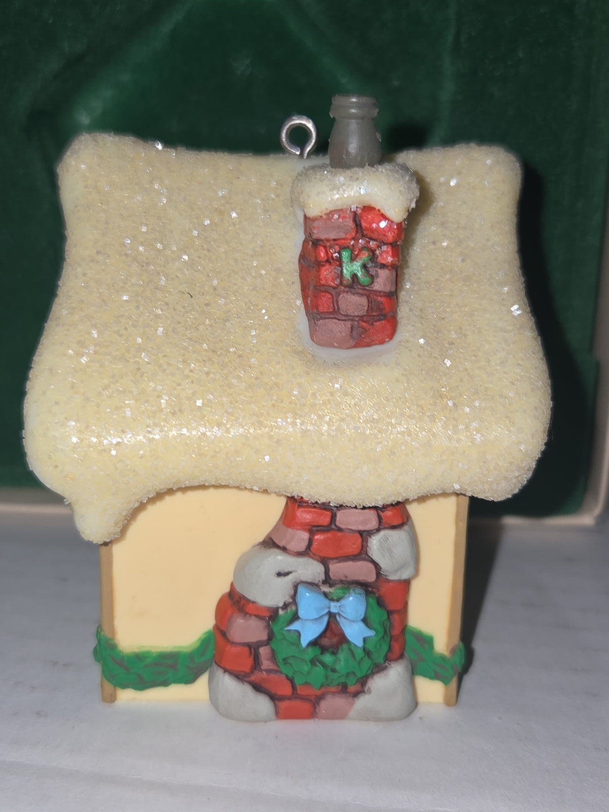 Vintage Hallmark Keepsake Ornament Workshop Santa's with Box 1982