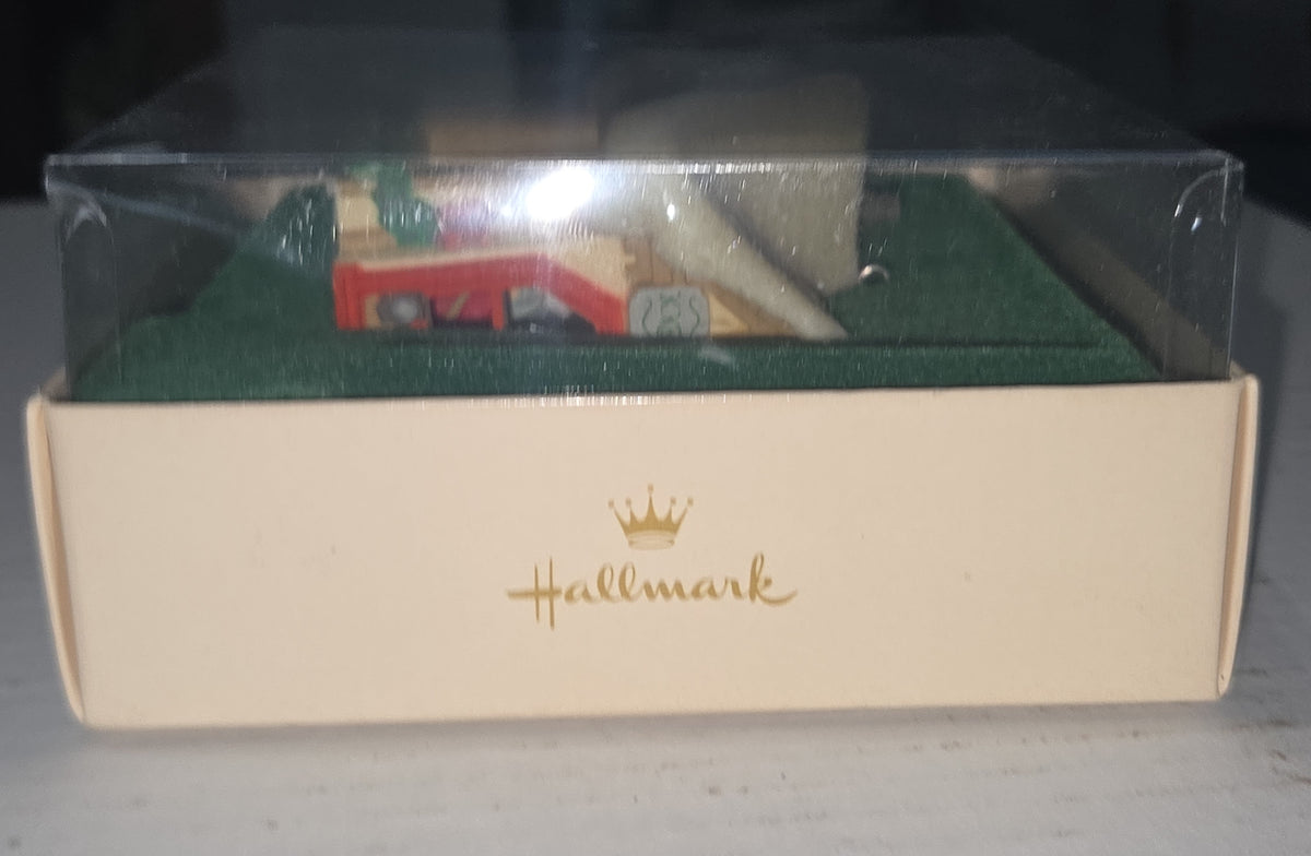 Vintage Hallmark Keepsake Ornament Workshop Santa's with Box 1982