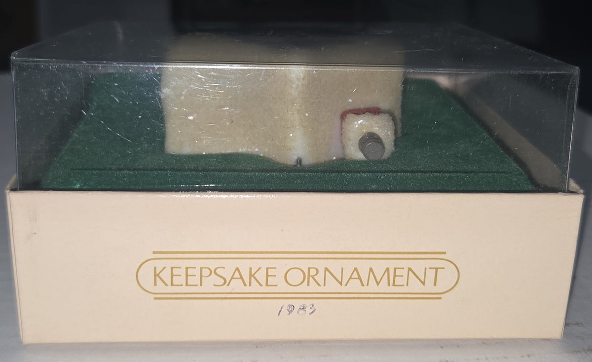 Vintage Hallmark Keepsake Ornament Workshop Santa's with Box 1982