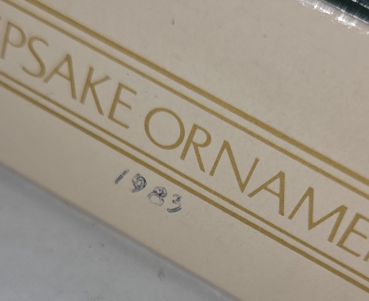 Vintage Hallmark Keepsake Ornament Workshop Santa's with Box 1982