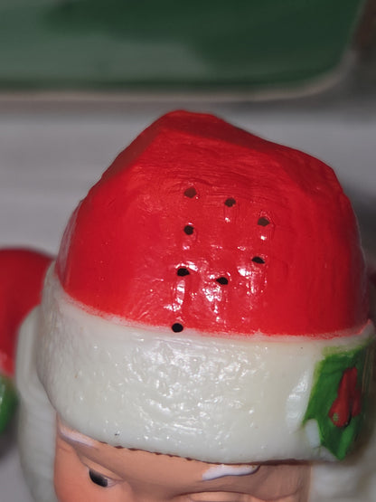 Vintage Hallmark Salt & Pepper Shakers Santa & Mrs Claus NIB in Box See Photos