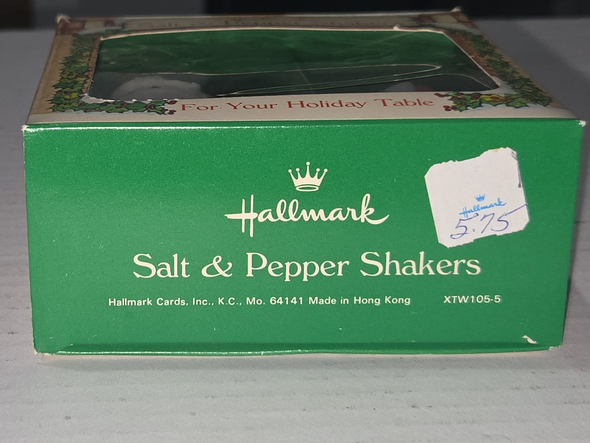 Vintage Hallmark Salt & Pepper Shakers Santa & Mrs Claus NIB in Box See Photos