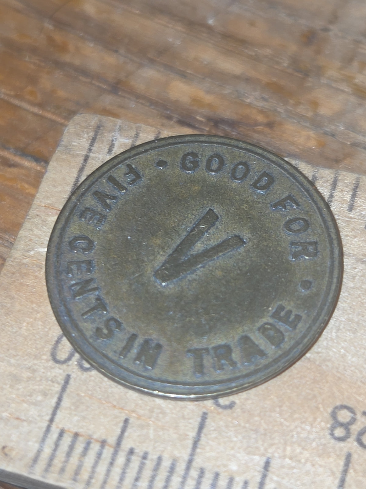Vintage Metal Trade Token or Merchant Token Louis Vavricka in Blue Hill Nebraska