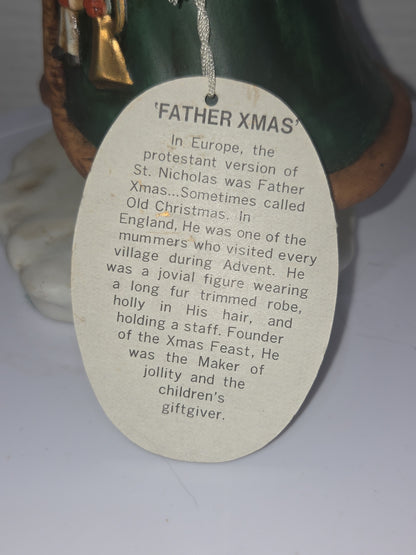 Vintage Ceramic Santa Father Xmas 9 1/4"