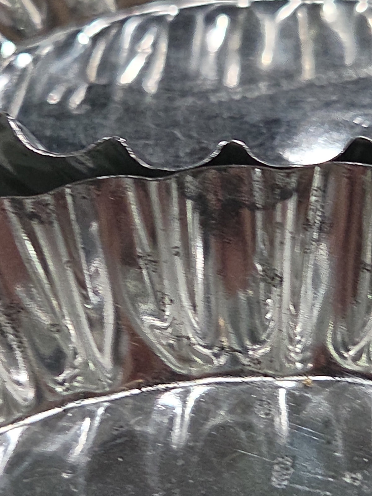 Vintage Small Oval Aluminum Fluted Tart Tin Baking Pans Made in Germany Set of 6