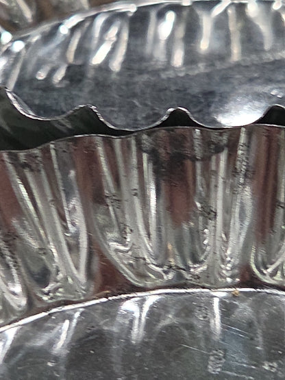 Vintage Small Oval Aluminum Fluted Tart Tin Baking Pans Made in Germany Set of 6