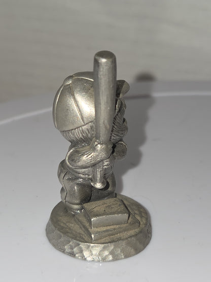 Vintage Avon Pewter Benjamin Bearington Little Bear Schools Out Baseball No Box