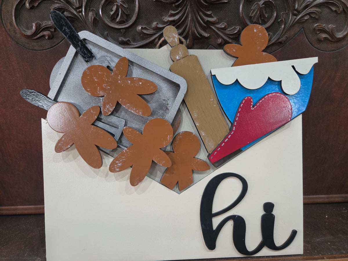 Baking Gingerbread Cookies Insert for Envelope Door Sign *sign sold seperately* EI41 (Copy)