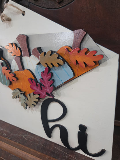 Fall Pumpkin Leaves Insert for Envelope Door Sign *sign sold seperately*