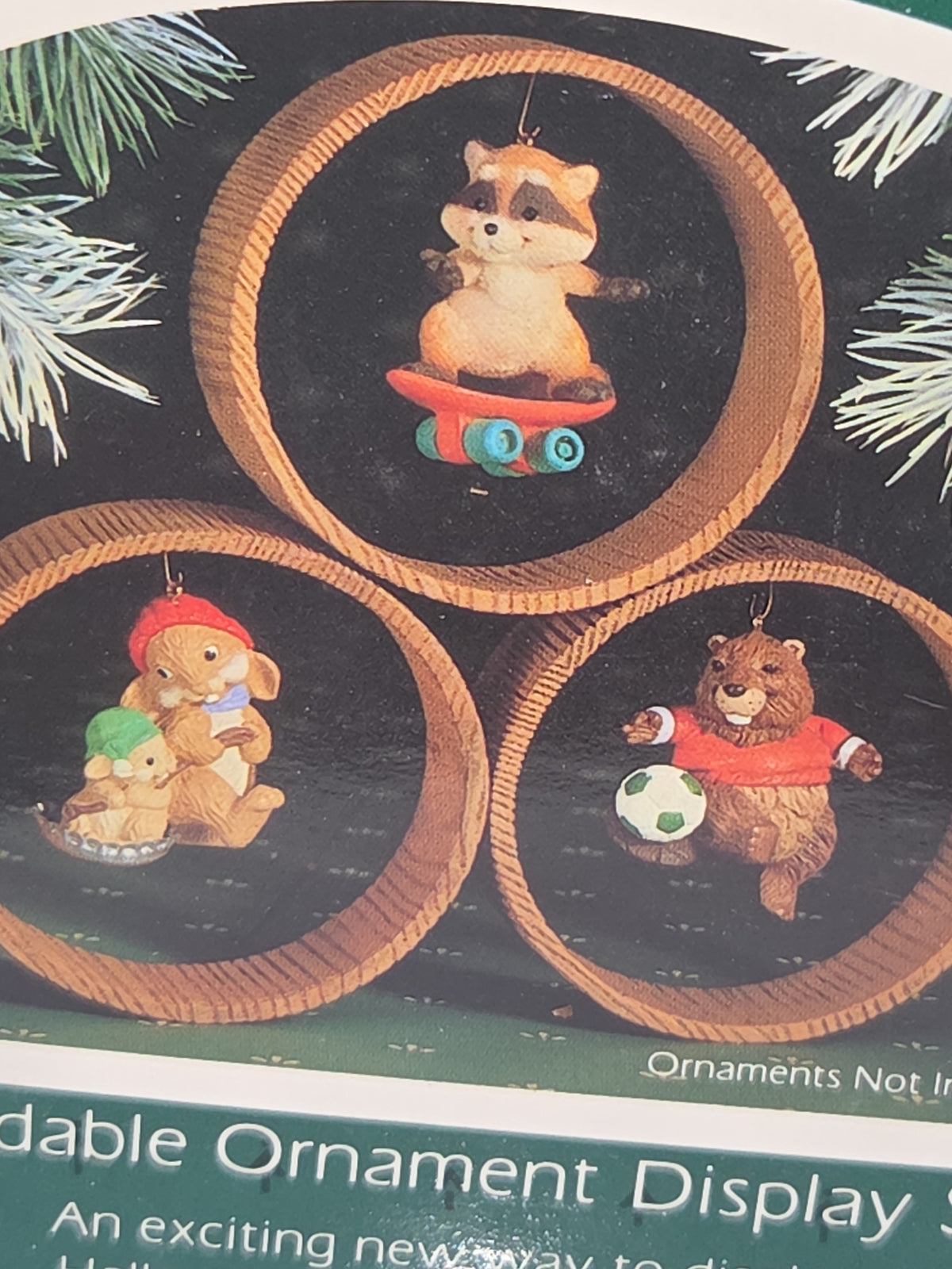 Vintage Hallmark Expandable Ornament Display Stand with 3 Rings NOS 1985