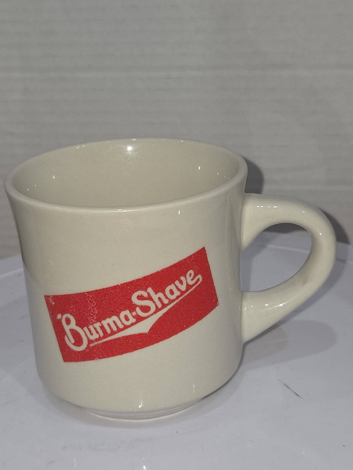 Vintage Burma Shave Ceramic Shave Cup with Shave Brush