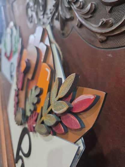 Turkey Thansgiving Fall Leaves Insert for Envelope Door Sign *sign sold seperately*