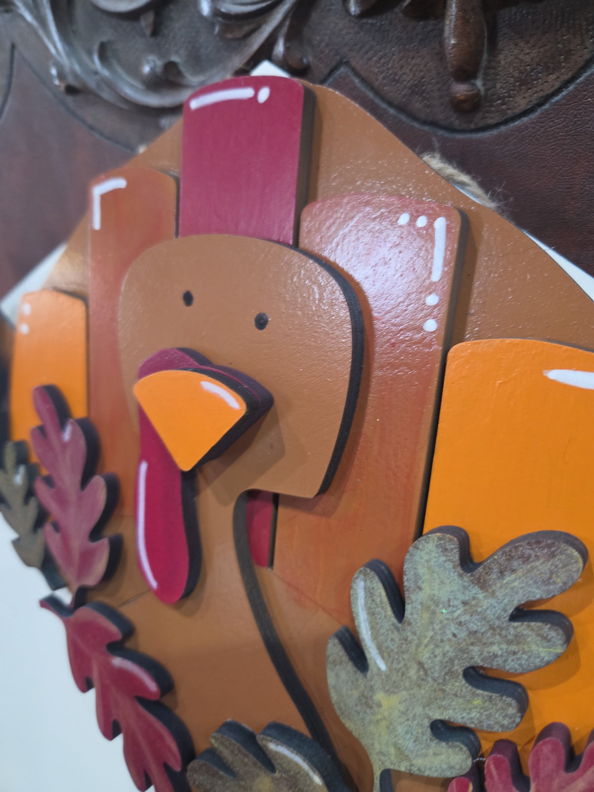Turkey Thansgiving Fall Leaves Insert for Envelope Door Sign *sign sold seperately*