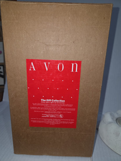 Vintage Avon Chilly Sam vintage Avon Sam the Snowman Works  Original Box READ Description Snow was painted 1993