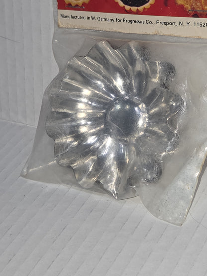 Vintage Fluted Tart Tin Baking Pans Made in West Germany Set of 6 NOS