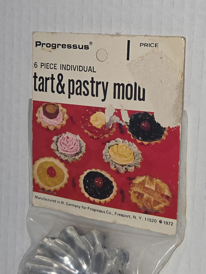 Vintage Fluted Tart Tin Baking Pans Made in West Germany Set of 6 NOS