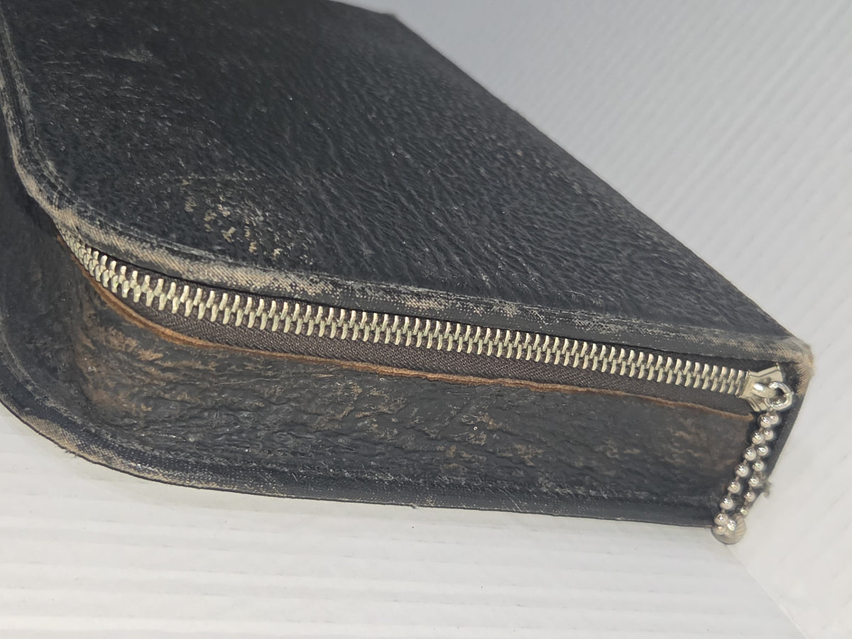 Vintage Men’s Grooming Travel Kit Toiletry Set Textured Leather