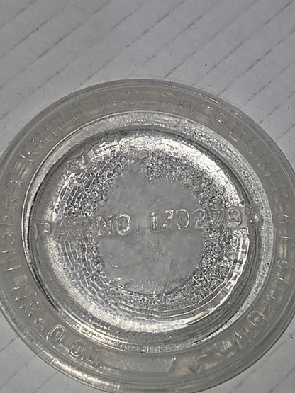 Antique Glass Jar Insert Lid Replacement Notch 3 1/4"