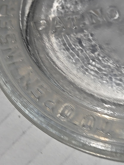 Antique Glass Jar Insert Lid Replacement Notch 3 1/4"