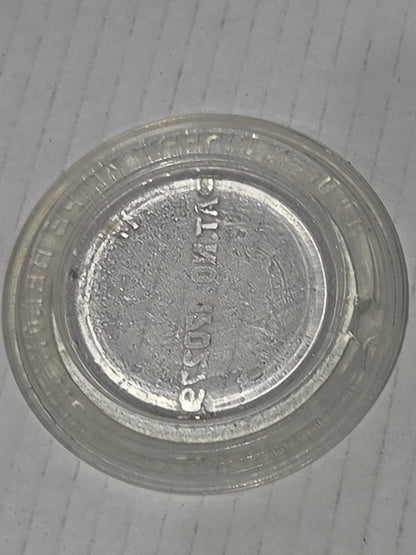 Antique Glass Jar Insert Lid Replacement Notch 3 1/4"