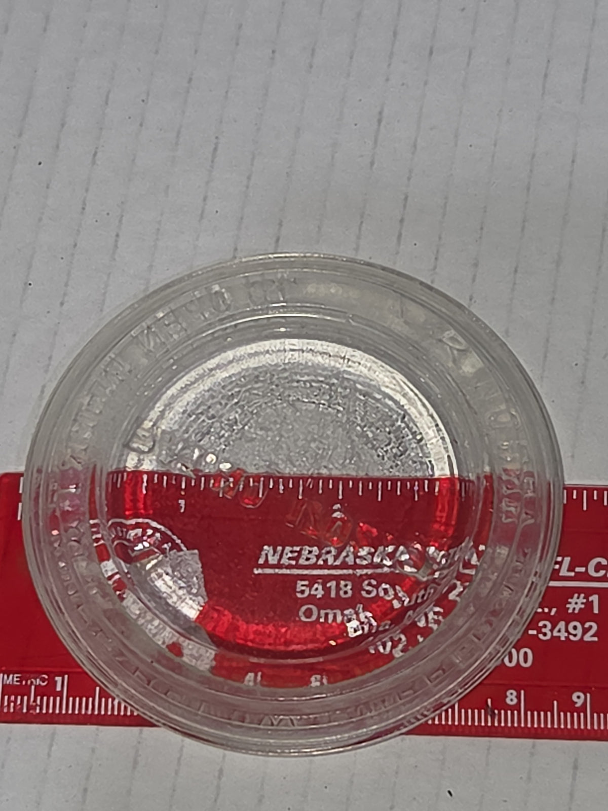 Antique Glass Jar Insert Lid Replacement Notch 3 1/4"