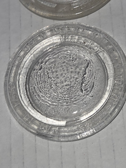 Vintage Presto Glass Jar Insert For Metal Canning Lid with Notch Set of Four Lids 2 1/2"