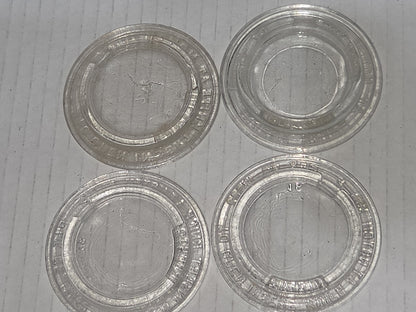 Vintage Presto Glass Jar Insert For Metal Canning Lid with Notch Set of Four Lids 2 1/2"