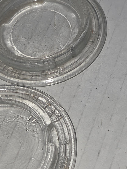 Vintage Presto Glass Jar Insert For Metal Canning Lid with Notch Set of Four Lids 2 1/2"