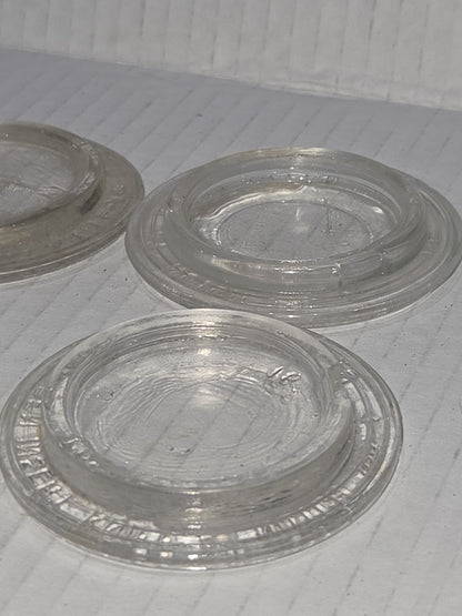 Vintage Presto Glass Jar Insert For Metal Canning Lid with Notch Set of Four Lids 2 1/2"