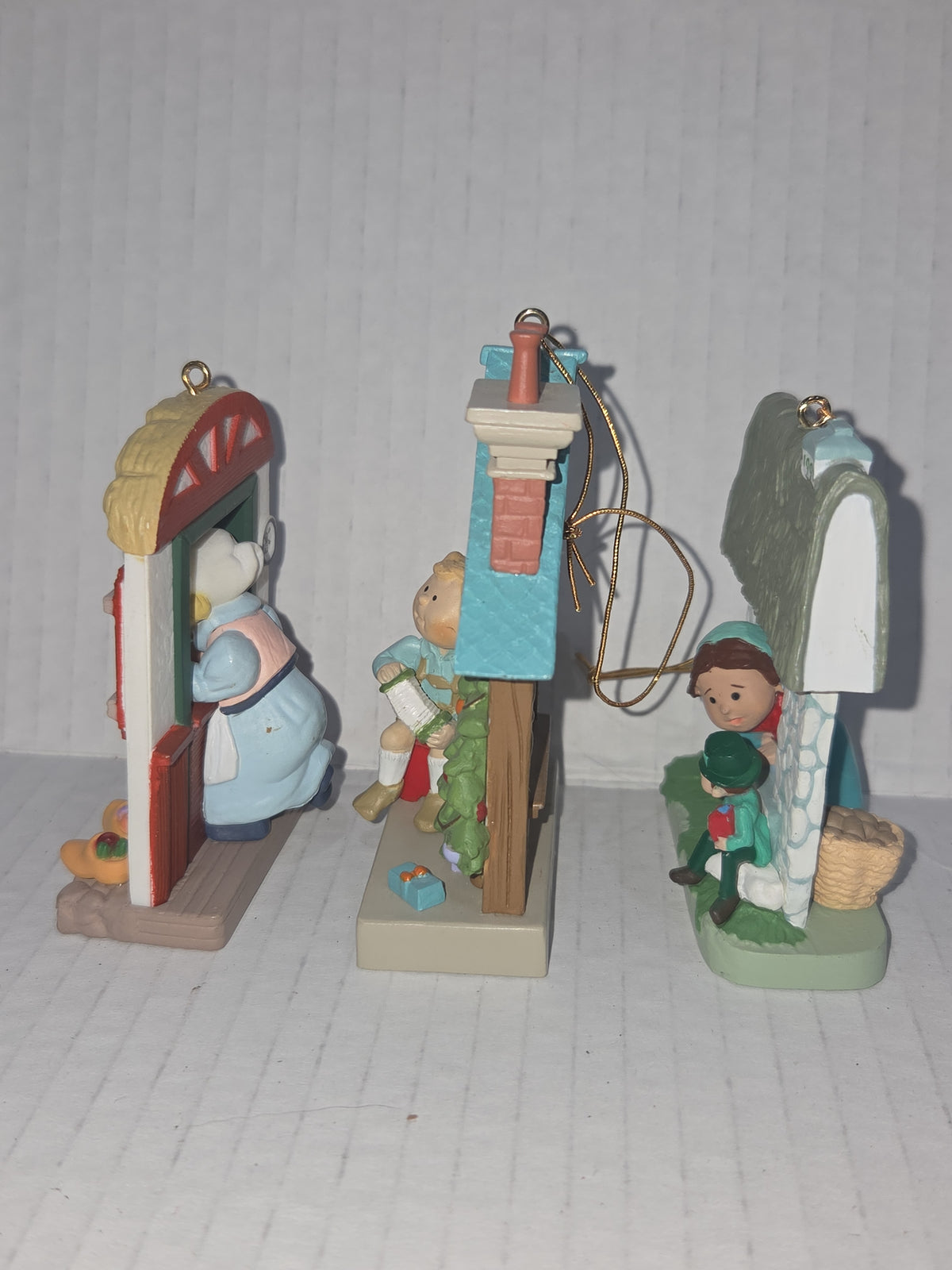 Vintage Hallmark Keepsake Ornaments Three Windows of the World Series Holland 2nd 1986 Germany 5th 1989 Irish 6th 1990
