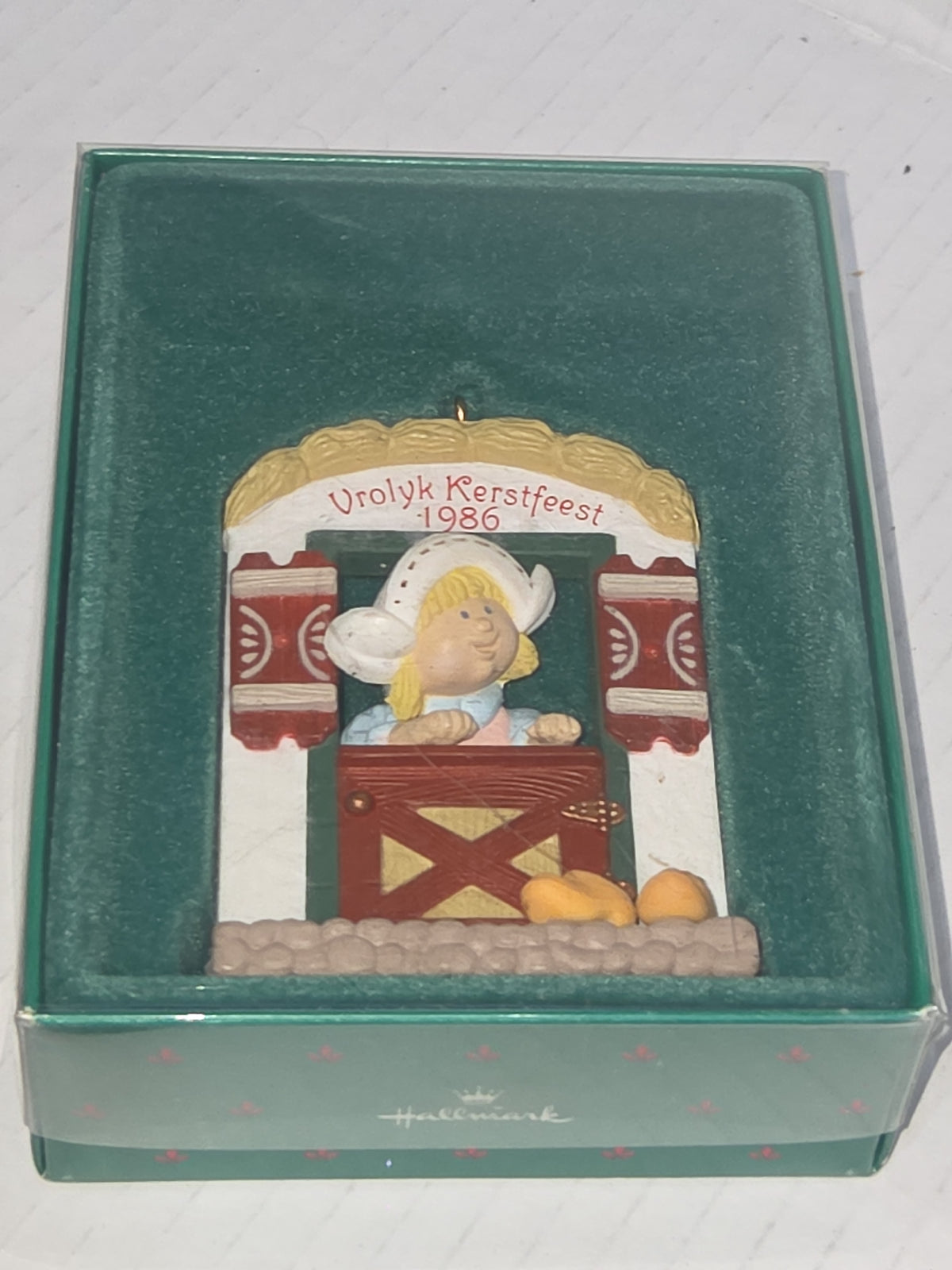 Vintage Hallmark Keepsake Ornaments Three Windows of the World Series Holland 2nd 1986 Germany 5th 1989 Irish 6th 1990