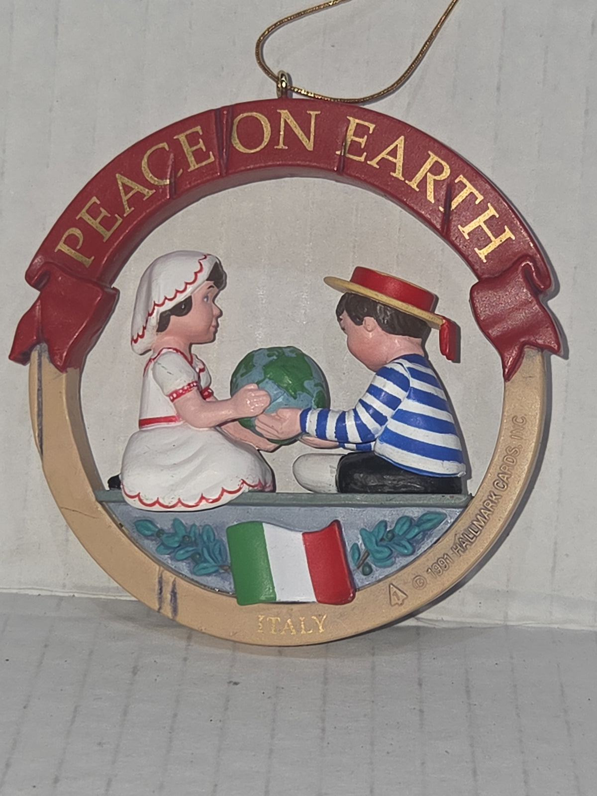 Vintage Hallmark Keepsake Ornament Italy First in Peace on Earth Series 1991