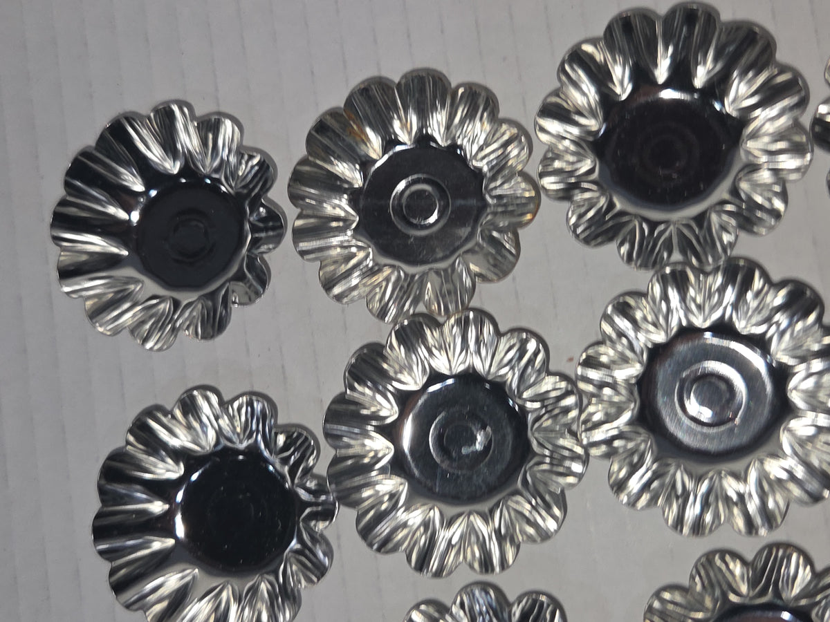 Vintage Miniture Tart Tins Aluminum Scalloped Fluted Baking Pan Mini Pie Set of 12