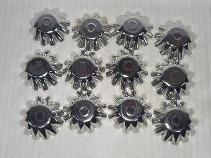 Vintage Miniture Tart Tins Aluminum Scalloped Fluted Baking Pan Mini Pie Set of 12